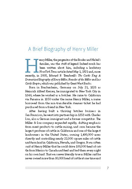 Page from a business and family history book Page from a business and family history book.